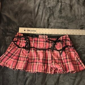 Tripp nyc Pink and Black Skater Mini Skirt